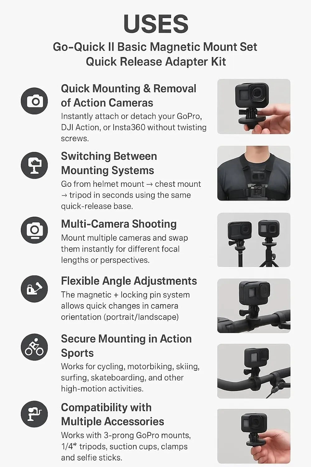 ULANZI Go-Quick II Magnetic Quick Release Mount Kit Ulanzi
