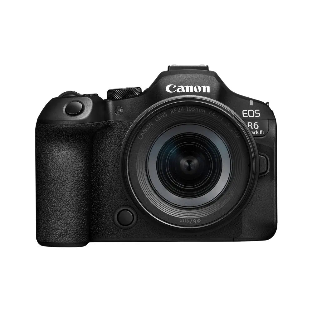 Canon EOS R6 Mark III with RF 24-105mm f/4-7.1 IS STM lens kit front view