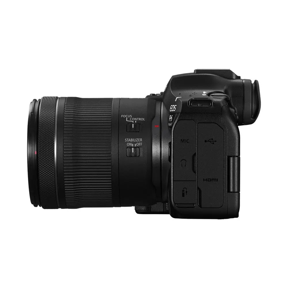 Canon EOS R6 Mark III with RF 24-105mm f/4-7.1 IS STM lens side view