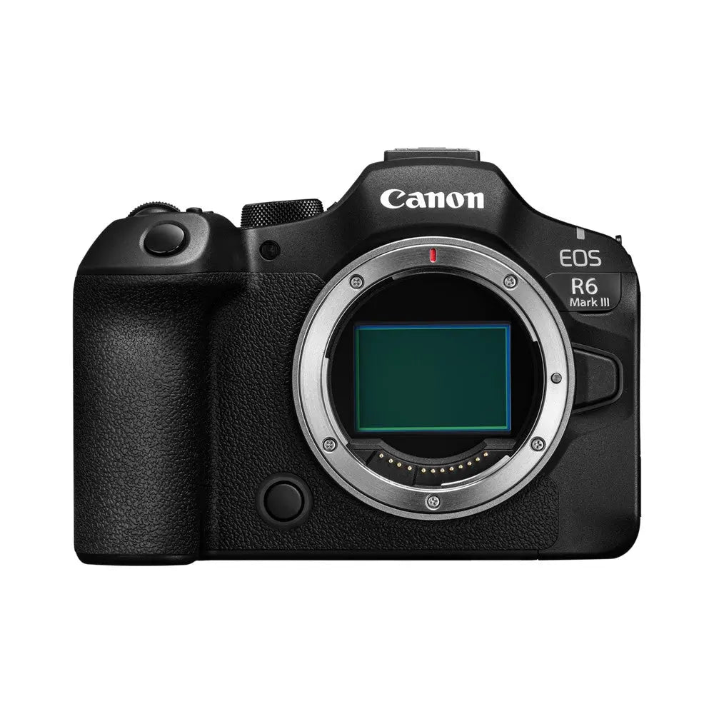 Canon EOS R6 Mark III mirrorless camera body front view - 32.5MP full-frame Canon RF mount