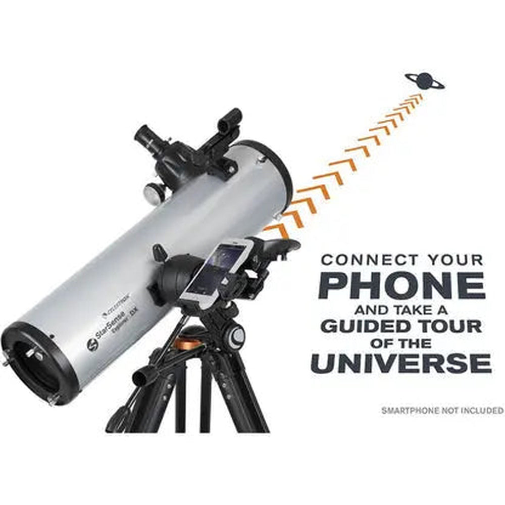 Celestron StarSense Explorer DX 130AZ telescope on white background
