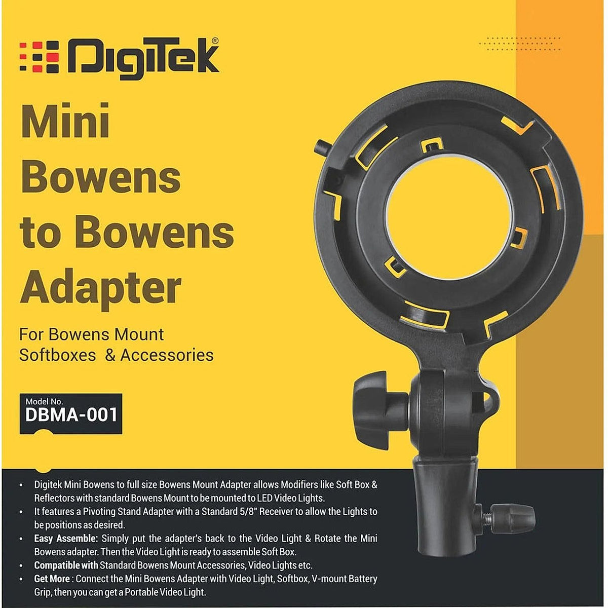 Digitek DBMA 001 Mini Bowens to Bowens Adapter alternate view
