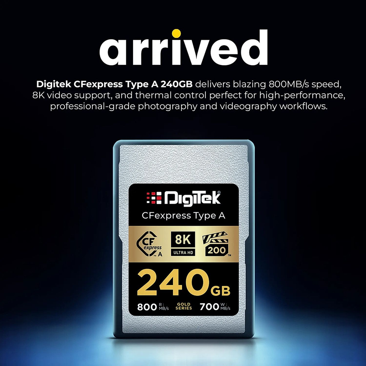 Digitek DCFA 240GB CFexpress Type A card performance features