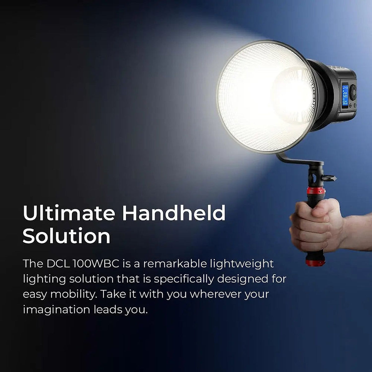 DIGITEK DCL-100WBC 100W DC COMBO Bi-Color LED Video Light — product details and alternate view