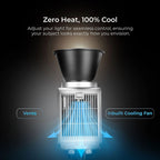 Digitek DCL-100WBC bi-color LED light cooling feature