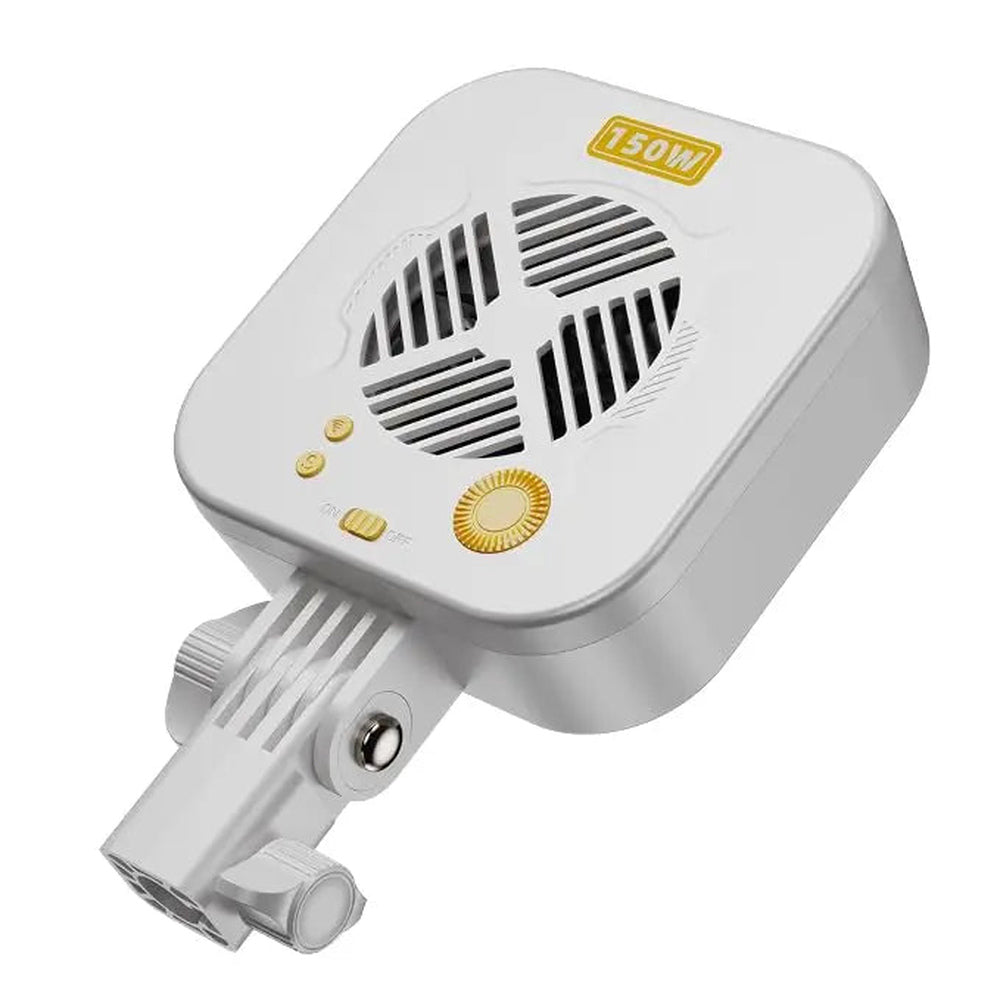 Digitek DCL-150 W bi-color LED light, angled rear view showing cooling vents and control buttons.