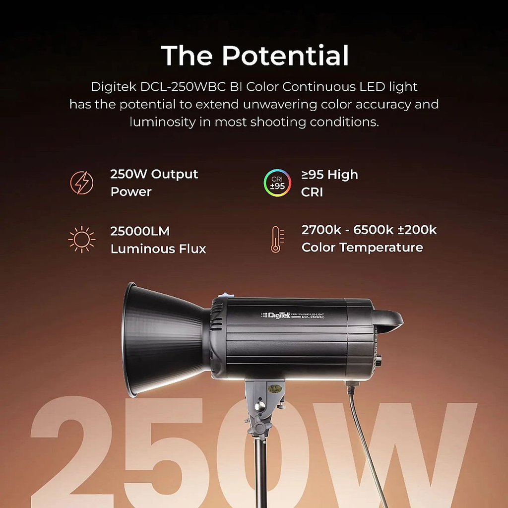 Digitek DCL-250 WBC Bi-Color LED Video Light product detail