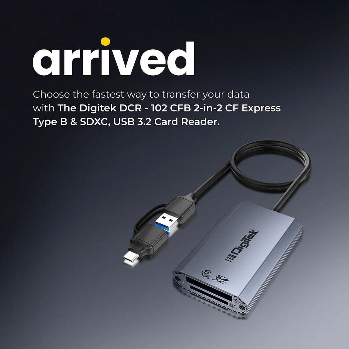 Digitek DCR-102 CFB CFexpress and SD card reader