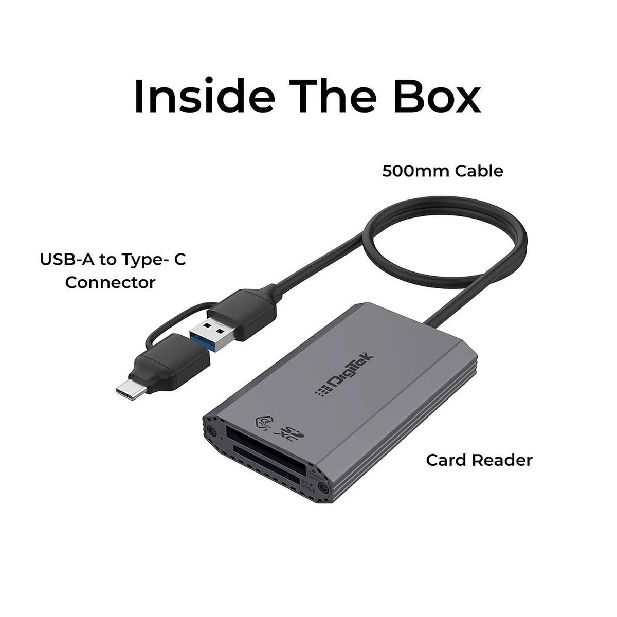 Digitek DCR-102 CFB card reader feature view