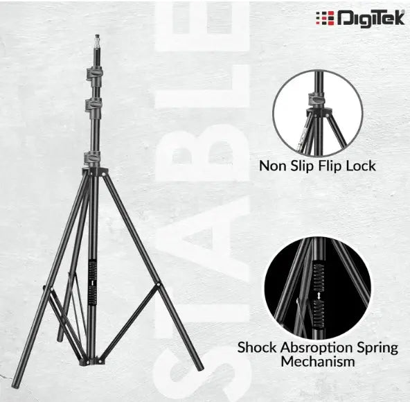Digitek DLS-9FT non-slip flip locks and spring absorption detail