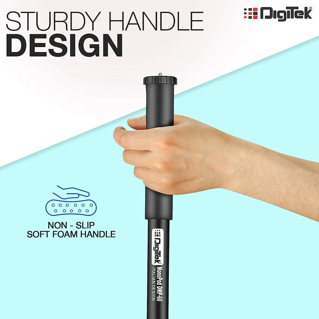 Digitek DMP 60N cushioned non-slip monopod grip close-up
