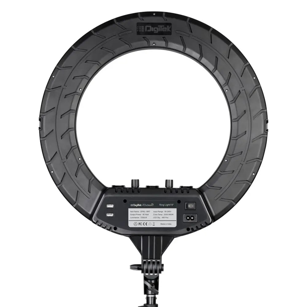 Digitek Platinum DPRL-19RT 19-inch LED ring light rear control view