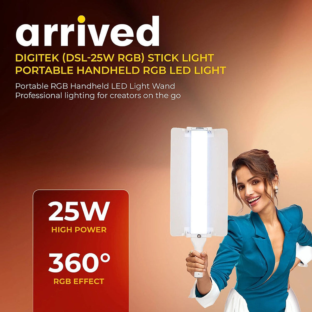 Digitek DSL-25W RGB LED stick light alternate image