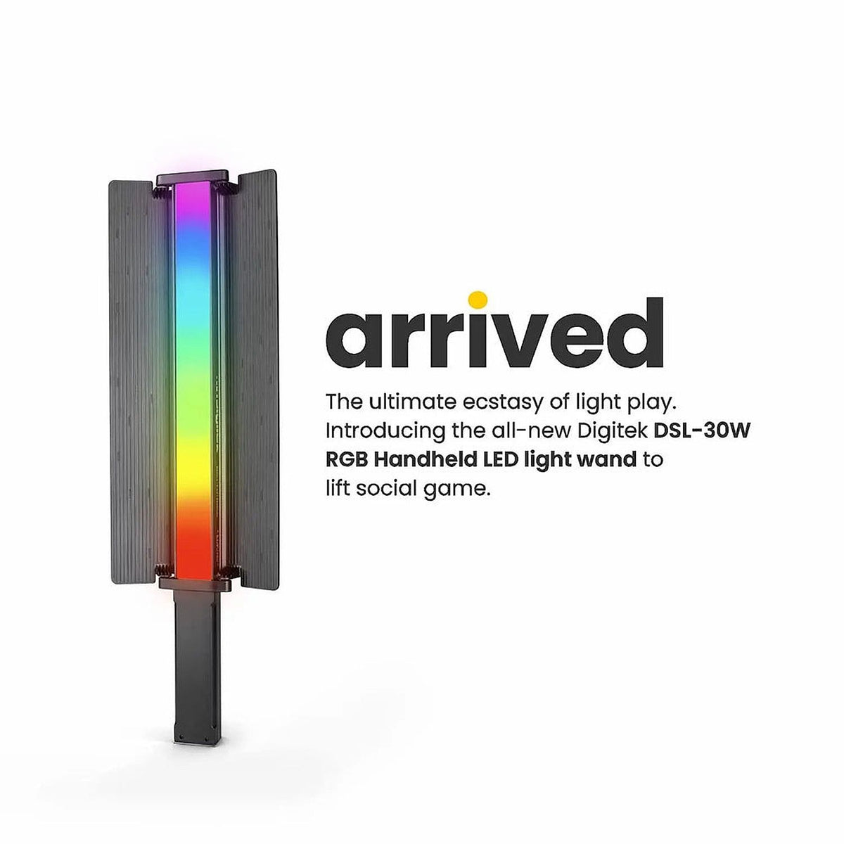 Digitek DSL-30W RGB LED stick light alternate view
