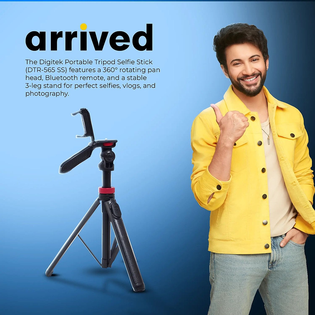 Digitek DTR 565 SS tripod selfie stick lifestyle view