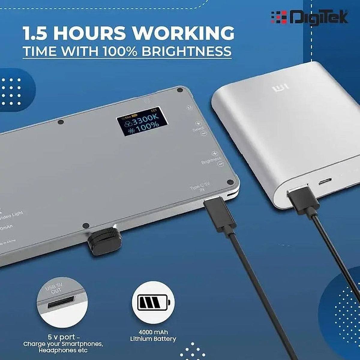 Digitek LED-D135 ML RGB video light alternate view
