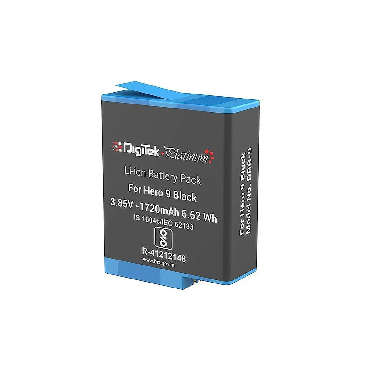 Digitek Platinum 1720mAh rechargeable battery compatible with GoPro HERO9, HERO10 and HERO11 Black action cameras
