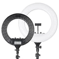 Digitek Platinum DPRL-19RT ring light front diffuser and rear controls with central phone holder
