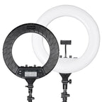 Digitek Platinum DPRL-19RT ring light front diffuser and rear controls with central phone holder