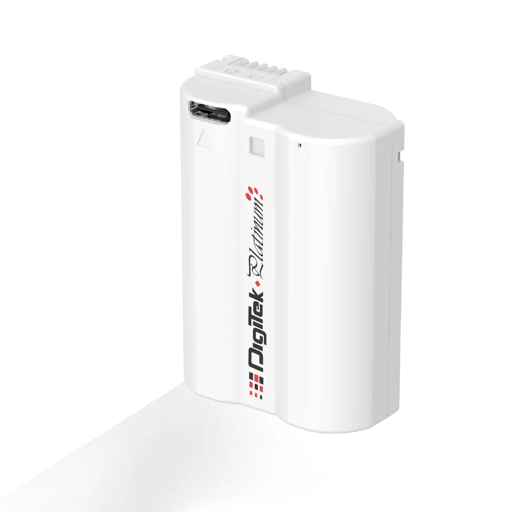 Digitek Platinum EN-EL15 Type-C 3000mAh white camera battery with built-in USB-C port