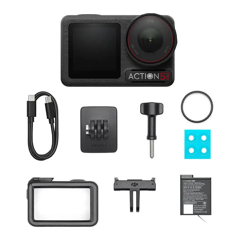 DJI Osmo Action 5 Pro Standard Combo included camera and accessories