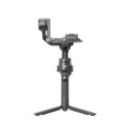 DJI RS 4 three-axis camera gimbal stabilizer on mini tripod