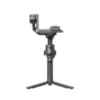 DJI RS 4 three-axis camera gimbal stabilizer on mini tripod