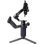 FeiyuTech SCORP Mini 3 Pro gimbal only on fold-out tripod, three-quarter front view