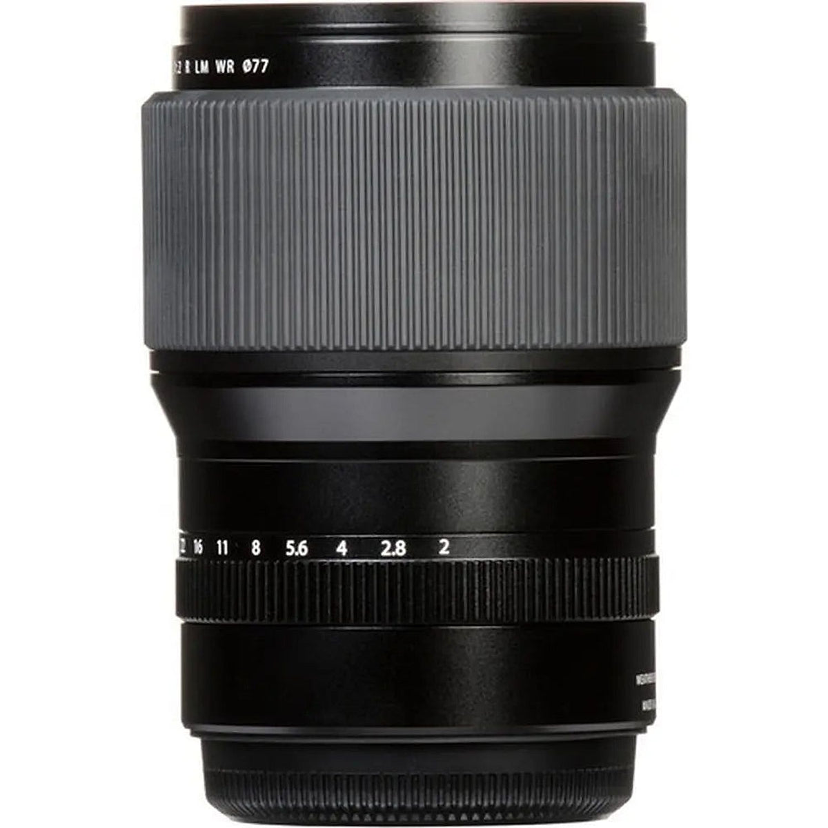 Fujifilm Fujinon GF110mmF2 R LM WR Lens — side view showing focus and aperture rings