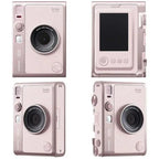 Fujifilm Instax Mini Evo Gentle Rose camera front back and side product views