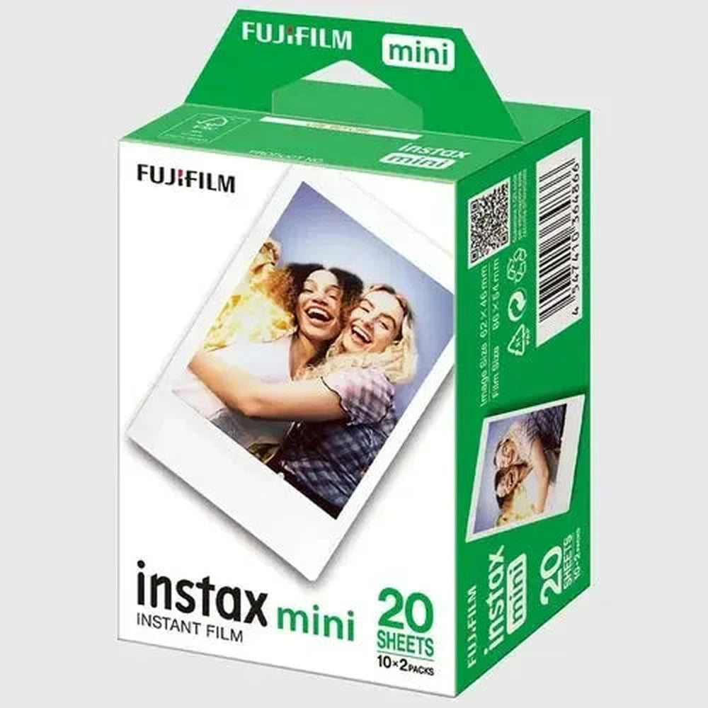 Fujifilm instax mini instant film 20 sheets twin pack angled retail box