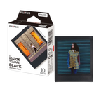 Fujifilm instax SQUARE Black film box with sample square instant photo in black frame