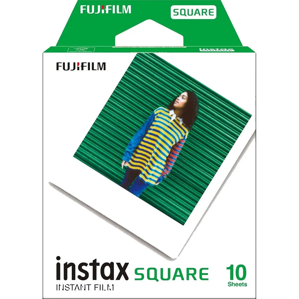 Fujifilm Instax Square Instant Film White Frame on white background