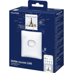 Fujifilm instax SQUARE Link Ash White instant photo printer retail box