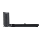 Genuine Fujifilm MHG-XT3 metal hand grip side profile showing vertical grip and Arca-type dovetail base