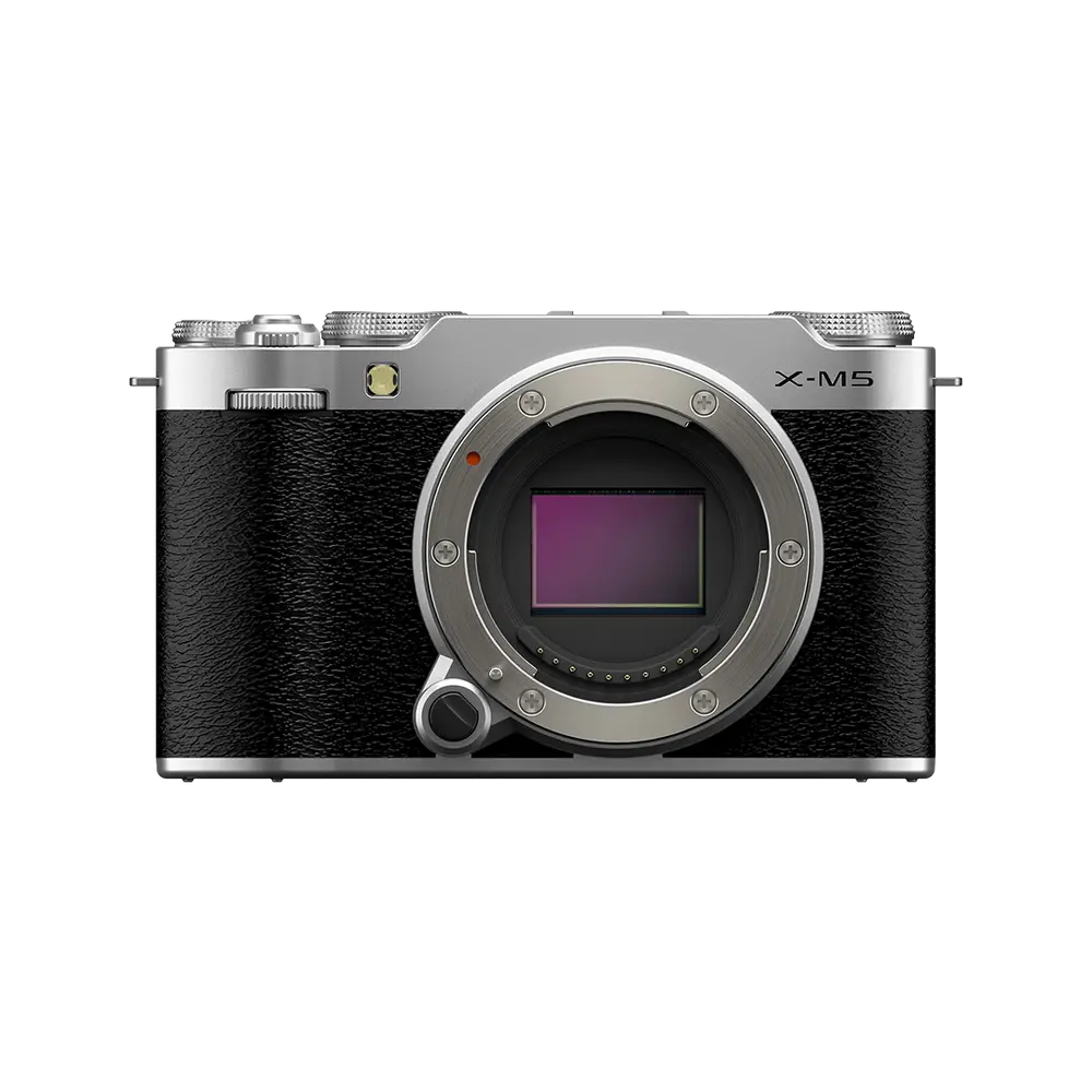 Fujifilm X-M5 Mirrorless Camera - Silver, front view