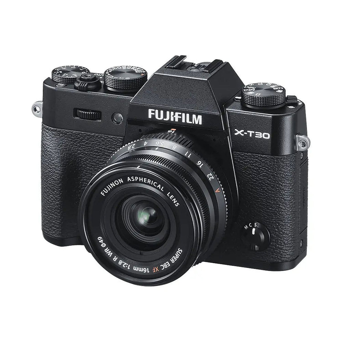 Fujifilm Fujinon XF16mmF2.8 R WR Lens — lens mounted on a Fujifilm camera
