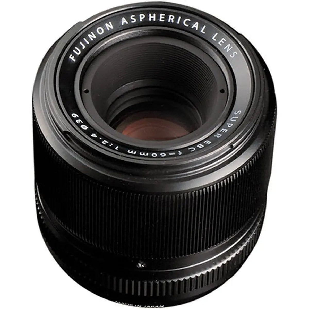 Fujifilm Fujinon XF60mmF2.4 R Macro Lens — angled front view showing the front lens element