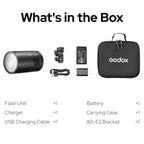 Godox AD100Pro II flash kit components and case