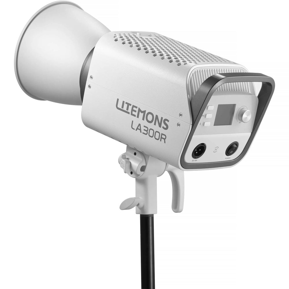 Godox Litemons LA300R studio LED monolight rear controls and reflector