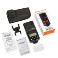 Godox TT350F flash with box, stand, pouch and kit accessories