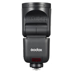 Godox V1 Mid S Sony flash front body and rear of round-head housing