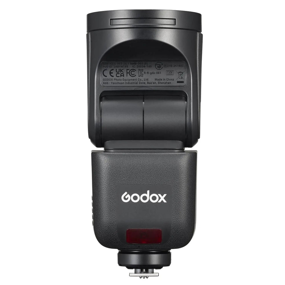 Godox V1 Mid S Sony flash front body and rear of round-head housing