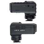 Godox X2T-C side profiles showing USB-C port, sync connector and power switches