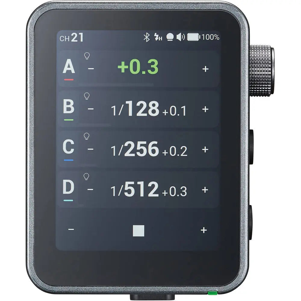Godox X3Pro-C Canon TTL flash transmitter 2.4-inch colour touchscreen front view