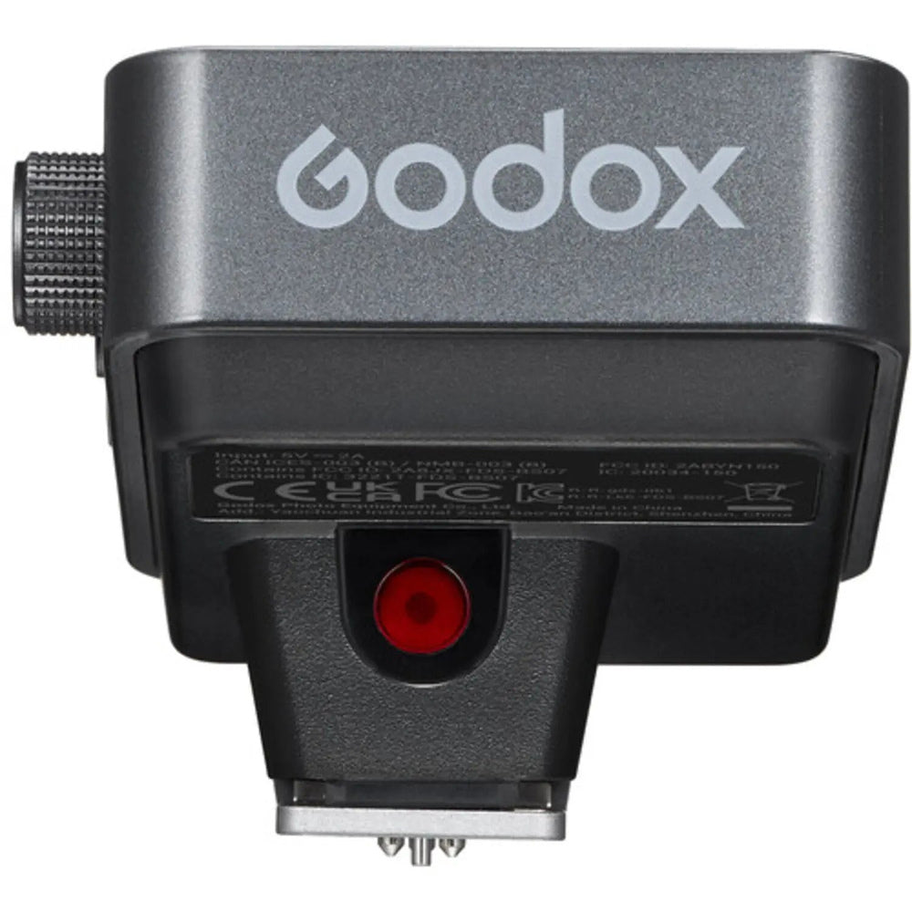 Godox X3Pro-N Nikon trigger rear housing and hotshoe contact detail