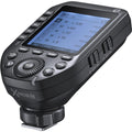 Godox XPro II-N Nikon TTL flash trigger three-quarter front LCD and button view