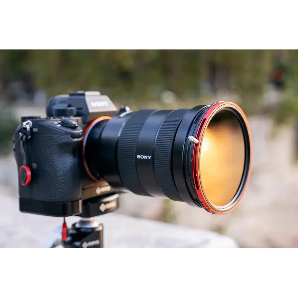 Haida Pro II CPL VND 2-in-1 filter mounted on a camera lens