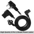 HIFFIN 20 metre 250V three-pin L-shape power cable with Indian plug and right-angle IEC connector