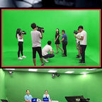 HIFFIN 8x12 ft green screen photography backdrop fabric and setup detail